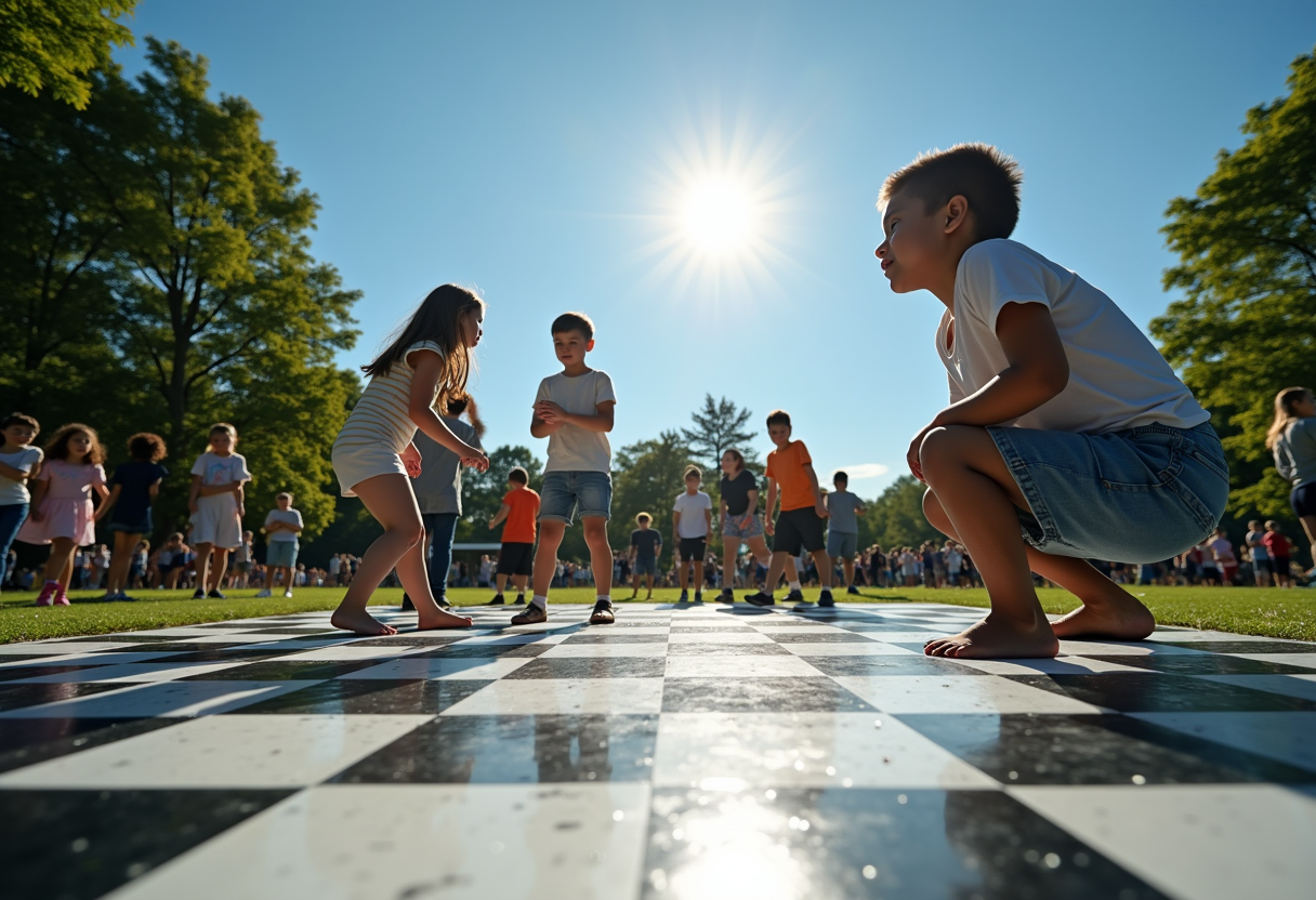 Jeux de dames géant : Divertissement XXL pour tous les âges